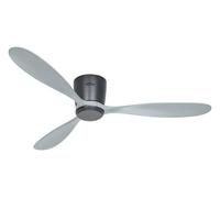 Éco Ventilateur plafond bas Plano Wood WiFi Basalte Gris Fan et Télécommande