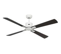 Éco Ventilateur plafond Télécommande DC Fan Smart NEO 132cm Blanc Wenge Argent