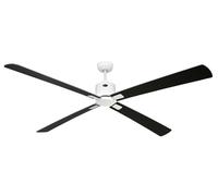 Éco Ventilateur plafond Télécommande DC Fan Smart NEO 180cm Blanc Wenge Argent