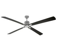 Éco Ventilateur plafond Télécommande Fan Smart NEO 180cm Chrome mat Bois foncé