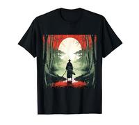 Eco-Wonder Samourai Bambou Forest Painting T-Shirt