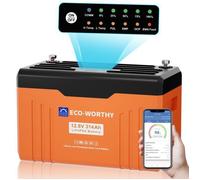 ECO-WORTHY Batterie Lithium 12V 314Ah Bluetooth lumière de contrôle 200A BMS protection 15000 cycles pour caravanes camping-cars.