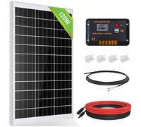 ECO-WORTHY Kit de Panneau Solaire 120W 12V Panneaux Solaires Photovoltaique Pour RV Camping-car Marine Maison