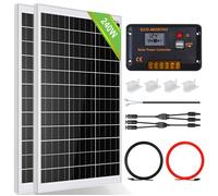 ECO-WORTHY Kit de Panneau Solaire 240W 12V Panneaux Solaires Photovoltaique Pour RV Camping-car Marine Maison