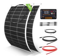 ECO-WORTHY Kit de Panneau Solaire Souple 260W 12V de Panneaux Solaires Flexible Pour Camping-Car, Van, Bateaux et Autres Surfaces