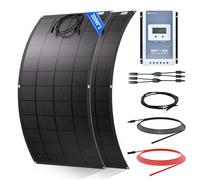 ECO-WORTHY Kit de panneaux solaires flexibles 400 W hors réseau : 2 panneaux solaires 200 W, régulateur de charge MPPT 40 A avec câble solaire pour caravane, camping-car, bateau, cabine, remorque