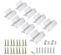 ECO-WORTHY Lot de 8 supports de panneau solaire Z avec écrous et vis, pour montage sur toit de caravane, murs, bateaux, toits