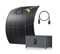 ECO-WORTHY Marstek Jupiter C Centrale électrique de balcon avec mémoire, 5,12 kwh, panneau solaire flexible, 4 MPPT (PV Max 2400 W), installation Plug & Play, kit complet pour toit, maison, balcon