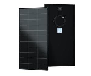 ECO-WORTHY Panneau Solaire 12V 120W monocristallin, 25% haute efficacité, module solaire noir sans lignes de grille sur la face avant, panneau solaire camping car, pour système de balcon, jardin