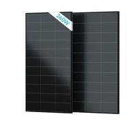 ECO-WORTHY Panneau Solaire 12V 240W mono,25% haute efficacité,noir sans lignes de grille,panneaux solaires pour balcon,jardin