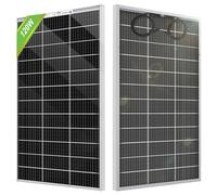 ECO-WORTHY Panneau solaire bifacial 120 W 12 V monocristallin module PV chargeur d'alimentation pour camping-car, caravane, marine, toit, batterie agricole et applications hors réseau