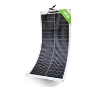 ECO-WORTHY Panneau Solaire Souple 12V 100W Flexible MONO avec Câble de Recharge pour Camping-Car, Bateau, Batteries 12V