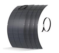 ECO-WORTHY Panneau Solaire Souple 800W(4 * 200W), Matériau ETFE Cellule Mono 20BB 25% de Conversion élevée pour Balcon, Camping-car, Bateau, Toit, Camping, Maison, Yacht, Surfaces irrégulières