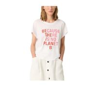 Ecoalf, Femme, Tops, Blanc, Taille: 36 FR T-shirt blanc Rio avec lettres roses