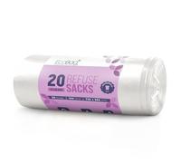 EcoBag Lot de 20 sacs de recyclage transparents 100 l, calibre 88