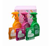 Ecobel - by Agatha Ruiz de la Prada Pack de démarrage de nettoyage écologique, kit de 3 bouteilles réutilisables et 6 recharges en pastilles multifonctions, dégraissantes et anticalcaires, certifié EU