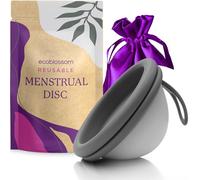 Ecoblossom Disque menstruel réutilisable - Coupe menstruelle en silicone de qualité médicale, Noir, 1 unité