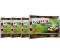 ECOBRAISE Barbecue écologique instantané à Usage Unique - 30 Min de braises - 4 barquettes pour 4 utilisations - Respectueux de l'envrionnement - Made in France