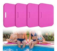 EcoBrisa Lot de 4 coussins de bord de piscine, 43,2 x 33 cm, en mousse EVA épaisse avec surface antidérapante, accessoires multifonctions pour piscine à remous, spa, plage, été, extérieur (rose)