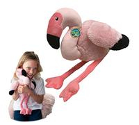 EcoBuddiez - Flamant Rose de Deluxebase. Grande Peluche Douce de 32cm Faite de Bouteilles en Plastique Recyclées. Cadeau Calin écolo pour Enfants et Animal Doux et Mignon pour Bambins.