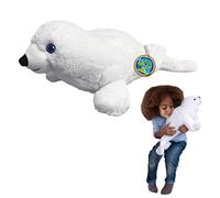 EcoBuddiez - Phoque du Groenland de Deluxebase. Grande Peluche Douce de 50cm Faite de Bouteilles en Plastique Recyclées. Cadeau Calin écolo pour Enfants et Animal Doux et Mignon pour Bambins.