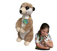 EcoBuddiez - Suricate de Deluxebase. Grande Peluche Douce de 30cm Faite de Bouteilles en Plastique Recyclées. Cadeau Calin écolo pour Enfants et Animal Doux et Mignon pour Bambins.