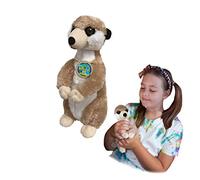 EcoBuddiez - Suricate de Deluxebase. Peluche Douce Moyenne de 22cm Faite de Bouteilles en Plastique Recyclées. Cadeau Calin écolo pour Enfants et Animal Doux et Mignon pour Bambins.