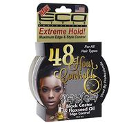 Ecoco Playn Stay Edge Control Gel Huile de Ricin/Lin Noire pour Unisexe 3 oz