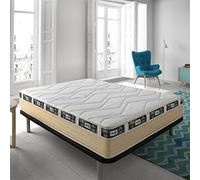 ECODE Matelas viscoélastique Gel UNIC Carbon Thermo-Régulant Anti-acariens Antibactérien Respirant 90 x 190 cm