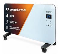 ECODE® Radiateur Convecteur en verre 1000W, Wifi | Chauffage ´leectricque Mural, Portable ou Fixe, Tactile, Écran LCD , APP