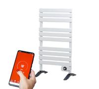 ECODE® Séche-Serviettes électrique, Programmation 24h/24 et 7j/7, radiateur sèche-Serviettes, Porte-Serviettes électrique «Towel Heat», WiFi par APP Tuya, LED.500, W IP24, 105x56x2 cm. ECO-701B
