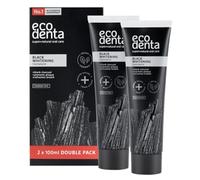 ECODENTA Dentifrice Charbon Actif sans Fluor I Dentifrice Blanchissant avec du Charbon Noir et Teavigo 2x100 ml
