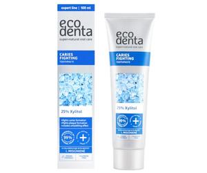Ecodenta Dentifrice Sans Fluor Contre les Caries Dentifrice 100 ml I Au Xylitol Feuilles de Coriandre Huiles Essentielles de Tilleul