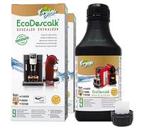 EcoDescalk Détartrant Écologique 2 x 500 ml (18 Utilisations) - Liquide Anticalcaire 100% Naturel pour Cafetières et Machines à Café de Toutes Marques - Nettoyage et Entretien Professionnel