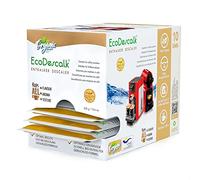 EcoDescalk Détartrant Machine à Café Écologique 10 Sachets Unidoses en Poudre Anticalcaire Naturel Compatible Nespresso, Dolce Gusto, DeLonghi, Tassimo, Machines Automatiques et Expresso