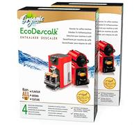 EcoDescalk Détartrant Machine à Café Écologique 2 x 4 Sachets Unidoses en Poudre Anticalcaire Naturel Compatible Nespresso, Dolce Gusto, DeLonghi, Tassimo, Machines Automatiques et Expresso