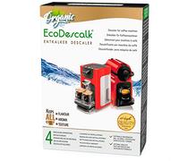 EcoDescalk Détartrant Machine à Café Écologique 4 Sachets Unidoses en Poudre Anticalcaire Naturel Compatible Nespresso, Dolce Gusto, DeLonghi, Tassimo, Machines Automatiques et Expresso