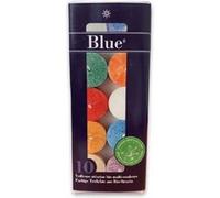ecodis - boîte 10 veilleuses stéarine multicolores G