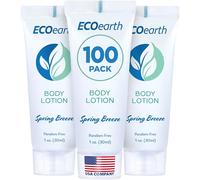 EcoEarth Lotion pour le corps en format voyage (30 ml, lot de 100 pièces, brise de printemps) gâtez vos invités avec une lotion pour le corps revitalisante et rafraîchissante, produits de soin de