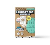Ecoegg Kit de démarrage | Remplacement de détergent et d'adoucissant | Non bio et sans enzymes, blanchiment au chlore, phosphates, parabènes, SLS/SLES ou huile de palme | Végétalien | Tropical Breeze