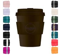 Ecoffee Cup 240 ml 8 oz Tasse à café réutilisable écologique 100 % à base de plantes avec couvercle et manche en silicone - Sans mélamine et biodégradable, vaisselle/micro-ondes sécuritaires, tasse de