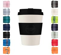 Ecoffee Cup 350ml (12oz) Gobelet Réutilisable - À Base de Plantes, Sans BPA, Léger, Compatible Lave-Vaisselle & Micro-ondes - Black Nature