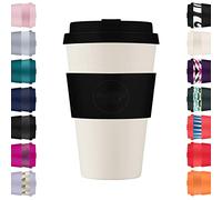 Ecoffee Cup 400ml (14oz) Gobelet Réutilisable - À Base de Plantes, Sans BPA, Léger, Compatible Lave-Vaisselle & Micro-ondes - Black Nature