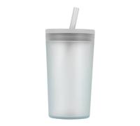 Ecoffee Cup Frio Tasse à boisson froide réutilisable avec paille - Gobelet à café glacé en PLA, sans mélamine et passe au lave-vaisselle - Idéal pour lattes glacés et frappés - 470 ml
