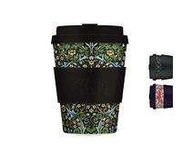 Ecoffee Cup William Morris 350ml (12oz) Gobelet Réutilisable - À Base de Plantes, Sans BPA, Léger, Compatible Lave-Vaisselle & Micro-ondes - Blackthorn