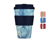 Ecoffee Cup William Morris 400ml (14oz) Gobelet Réutilisable - À Base de Plantes, Sans BPA, Léger, Compatible Lave-Vaisselle & Micro-ondes - Acanthus