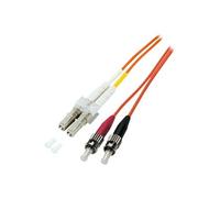 ECOFIBER - Câble réseau - LC multi-mode (M) pour ST multi-mode (M) - 0.5 m - fibre optique - 62,5 / 125 microns - OM1 - sans halogène - orange