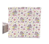 ECOFIESTA 20x serviettes de table pour anniversaires d'enfants 33 cm licorne - anniversaire decoration absorbant et recyclable - deco de table