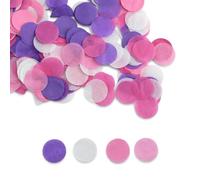 ECOFIESTA 6x Confettis dans le sac 10 g rose/violet - deco de table anniversaire biodégradable et sans plastique - confetti multicolore