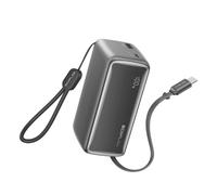 EcoFlow 10 000mAh Batterie Externe, 45 W, avec câble rétractable intégré de 70 cm pour Les déplacements, Compatible avec Les iPhone de la série 12 à 17 et Les Galaxy, Noir